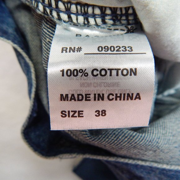 PacSun Womens Skinny Cut Off Ribbed Denim Jean Shorts Medium Indigo Size 38 - Picture 9 of 9